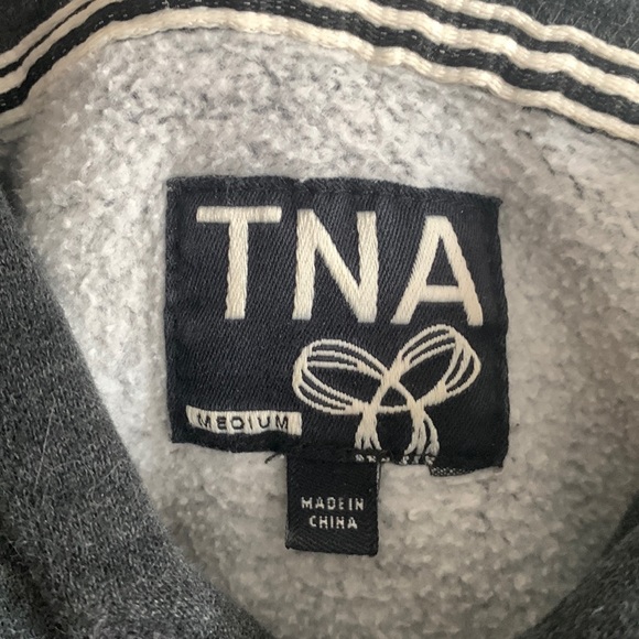 Dark grey TNA pull over Hoodie - Picture 3 of 3